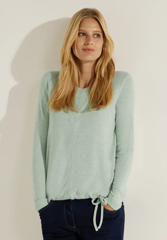 CECIL Cosy Melange Langarmshirt