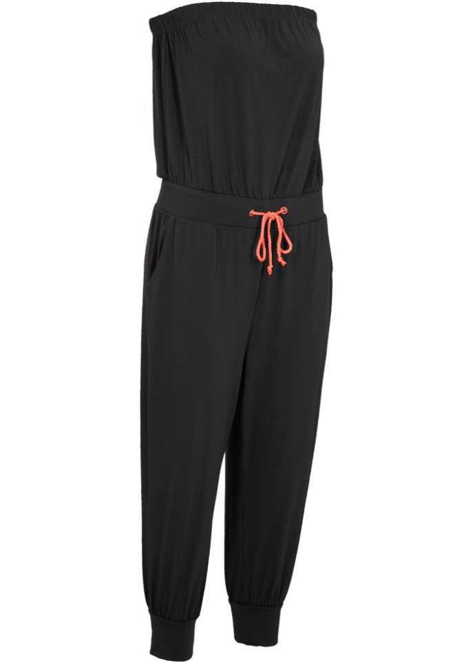 Bandeau-Jumpsuit mit Viskose