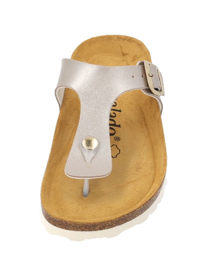 palado Zehentrenner in beige metallic günstig kaufen
