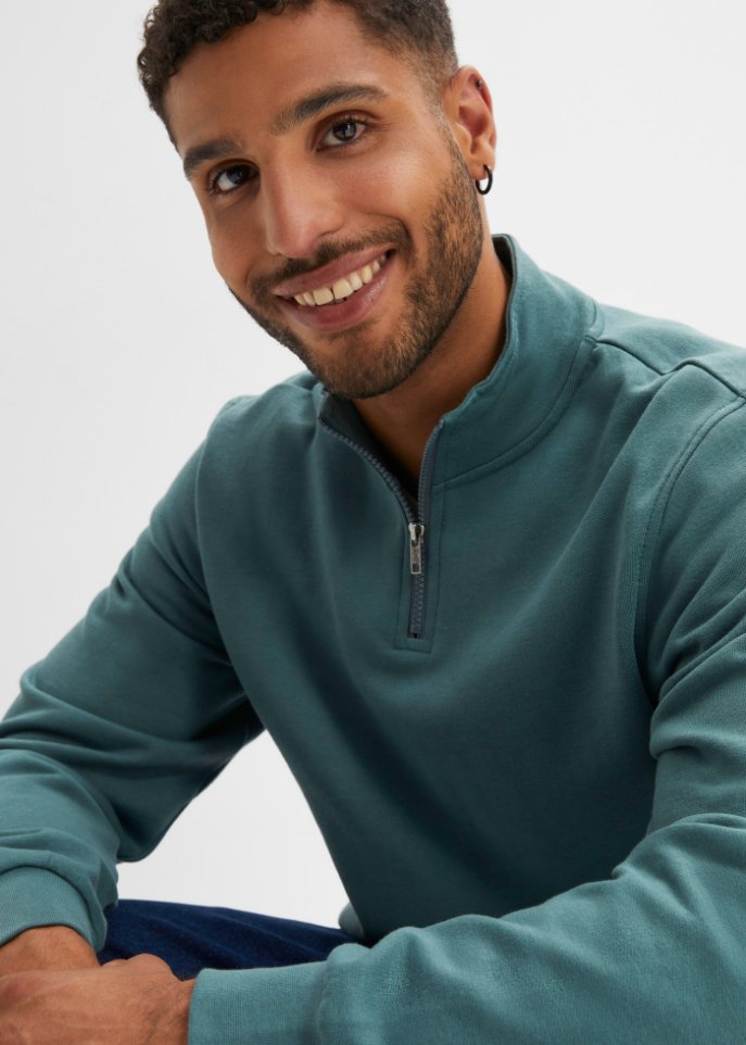 Sweatshirt mit Troyerkragen
