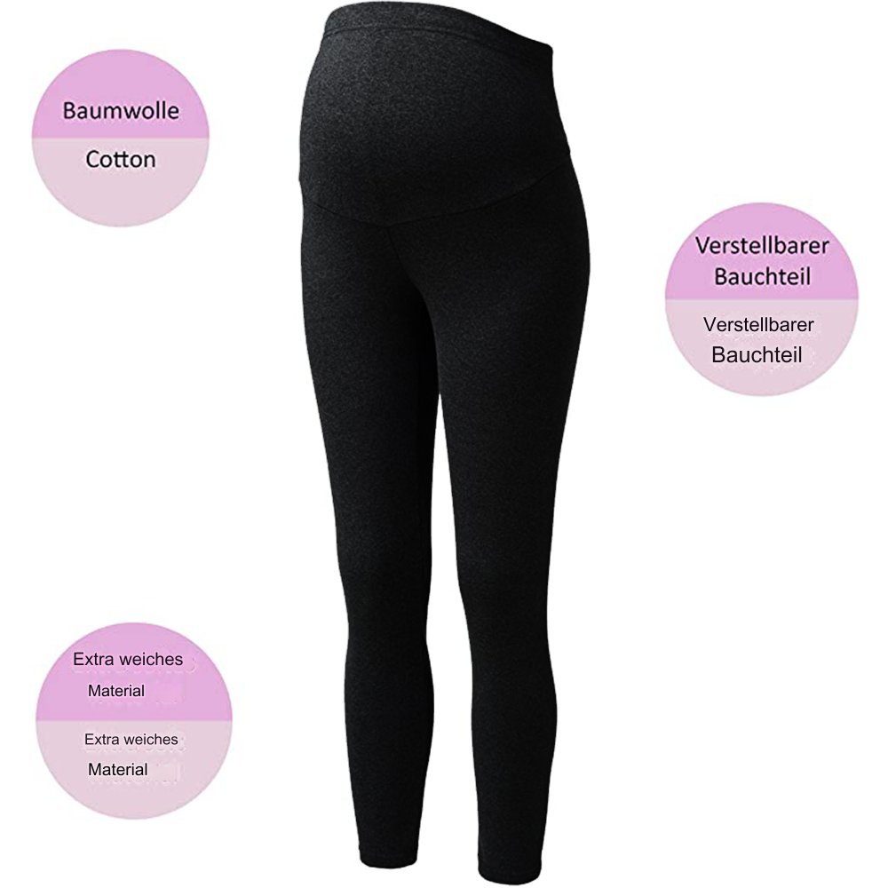Einemgeld Umstandsleggings Gute Qualität Umstandsleggings, Überbauchunterstützung für Schwangere