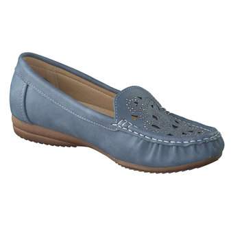 smiling for feet Mokassin in blau