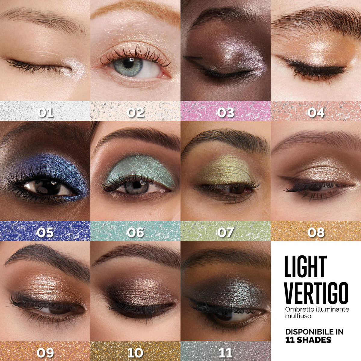 LIGHT VERTIGO Face - Kompaktno sjenilo za oči, Highlighteri i Highlighteri