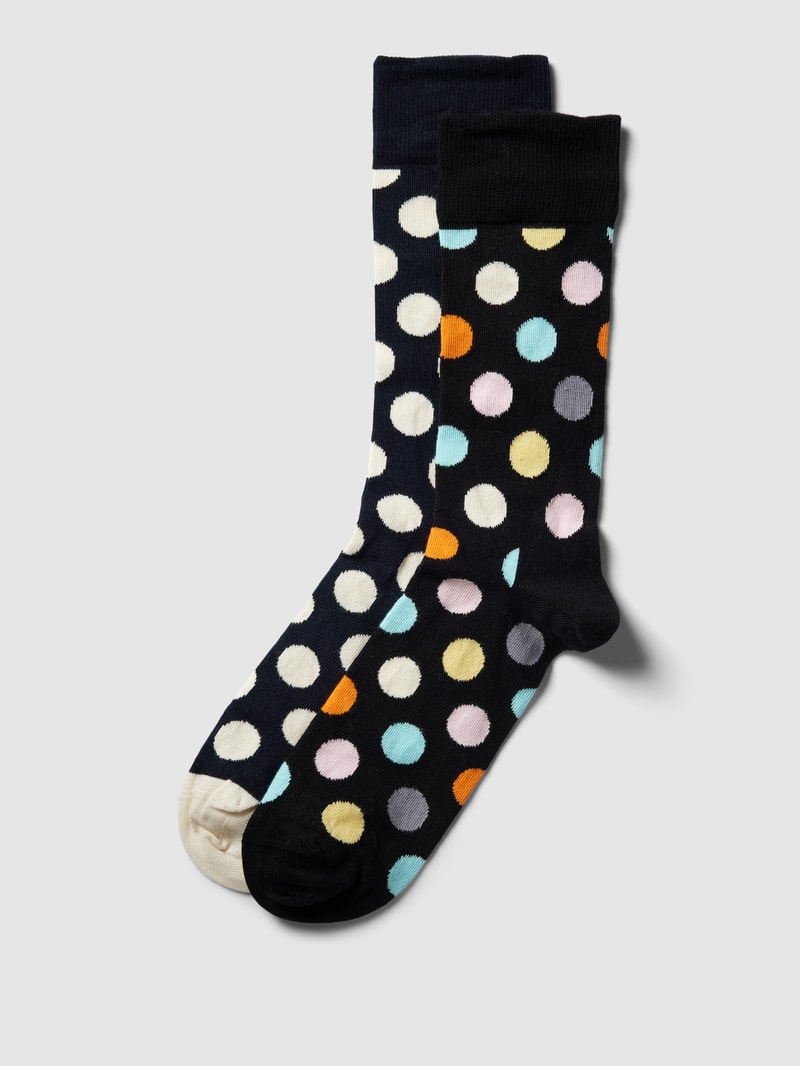 Socken mit Allover-Muster Modell 'Classic Big Dot' in schwarz