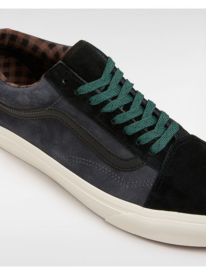Vans Leder-Sneakers in Schwarz/ Dunkelblau günstig kaufen