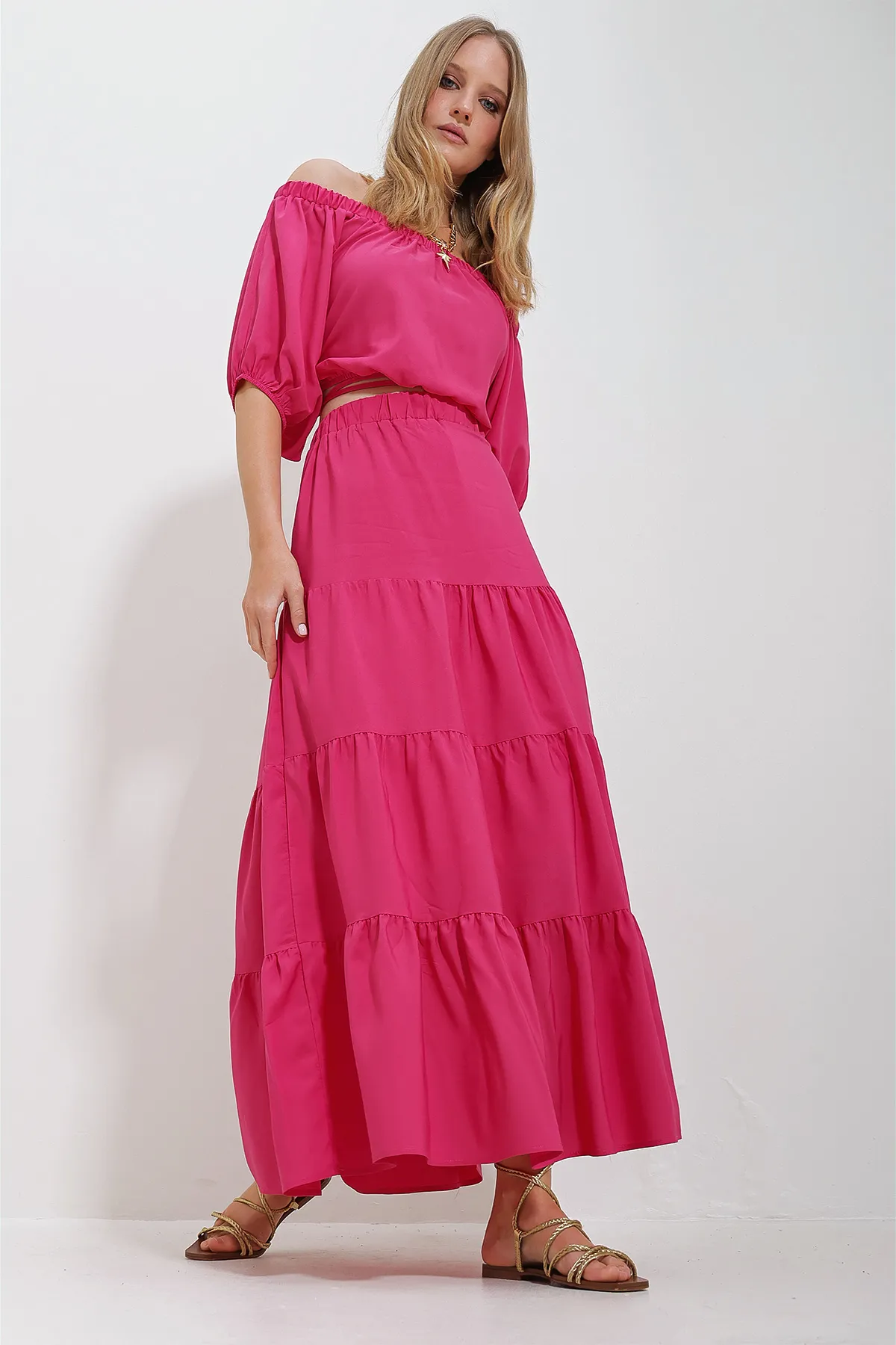 Trend Alaçatı Stili  Zweiteiler - Rosa - Regular Fit