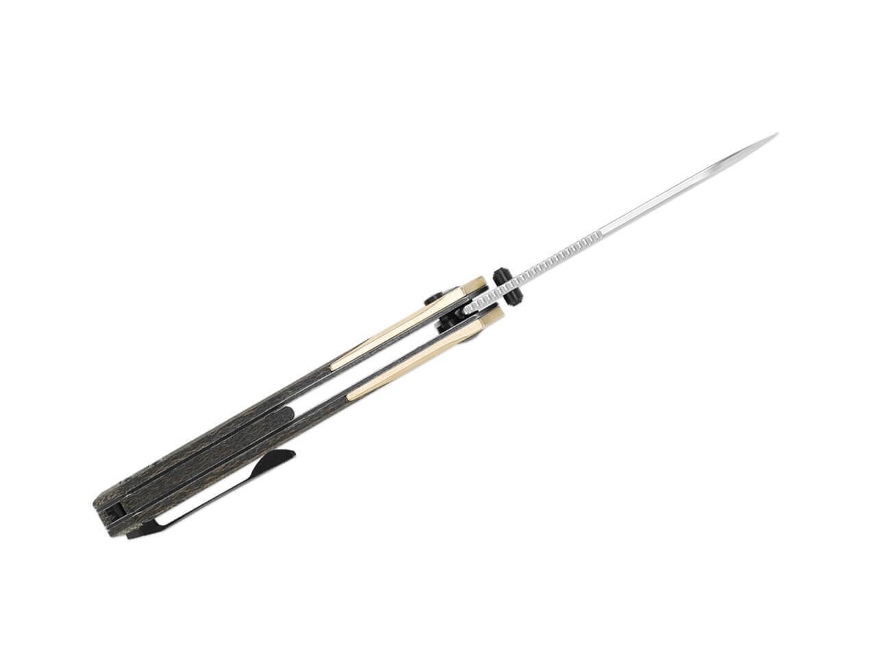 Clairvoyant 154CM Brass Micarta Black