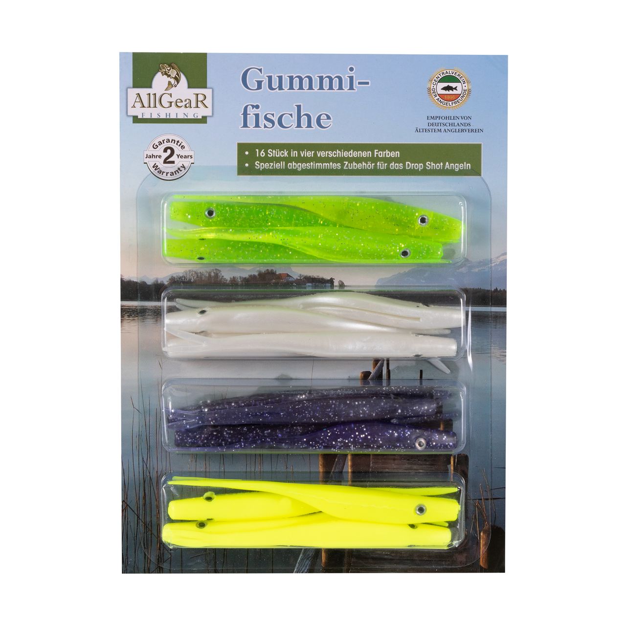 Allgearfishing Angelzubehör Gummifisch-Set - 16tlg.