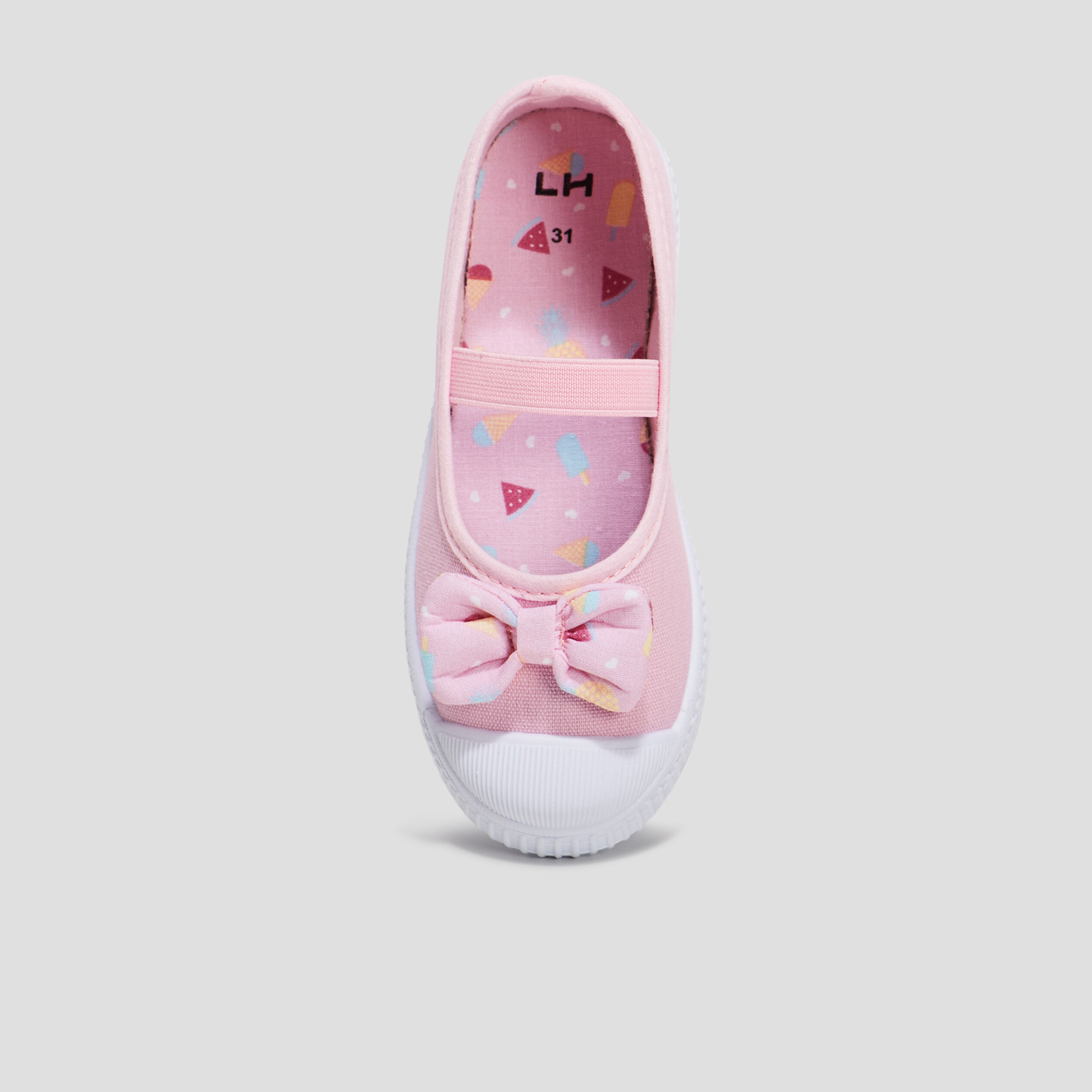 Babies en toile avec noeuds rose fille | La Halle