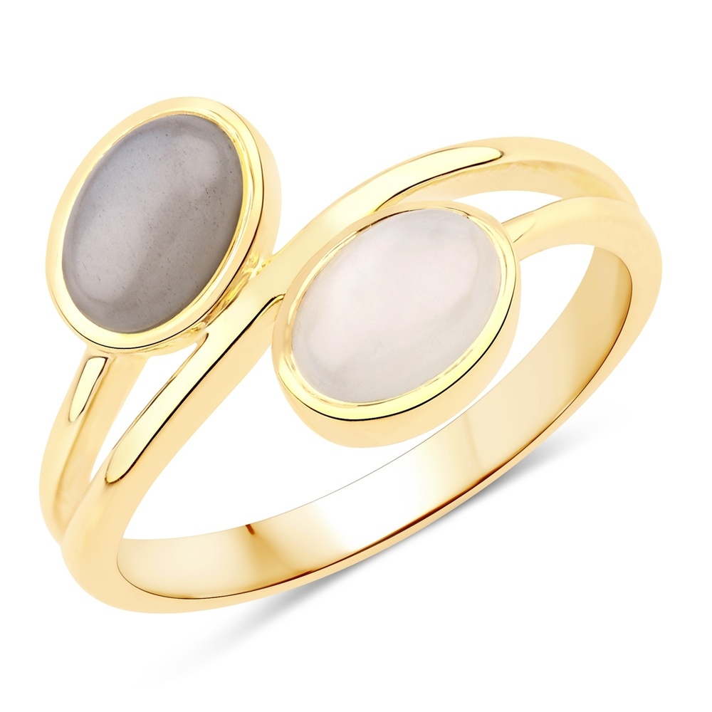 Rafaela Donata Bague Argent sterling Pierre de lune en Or jaune Bague