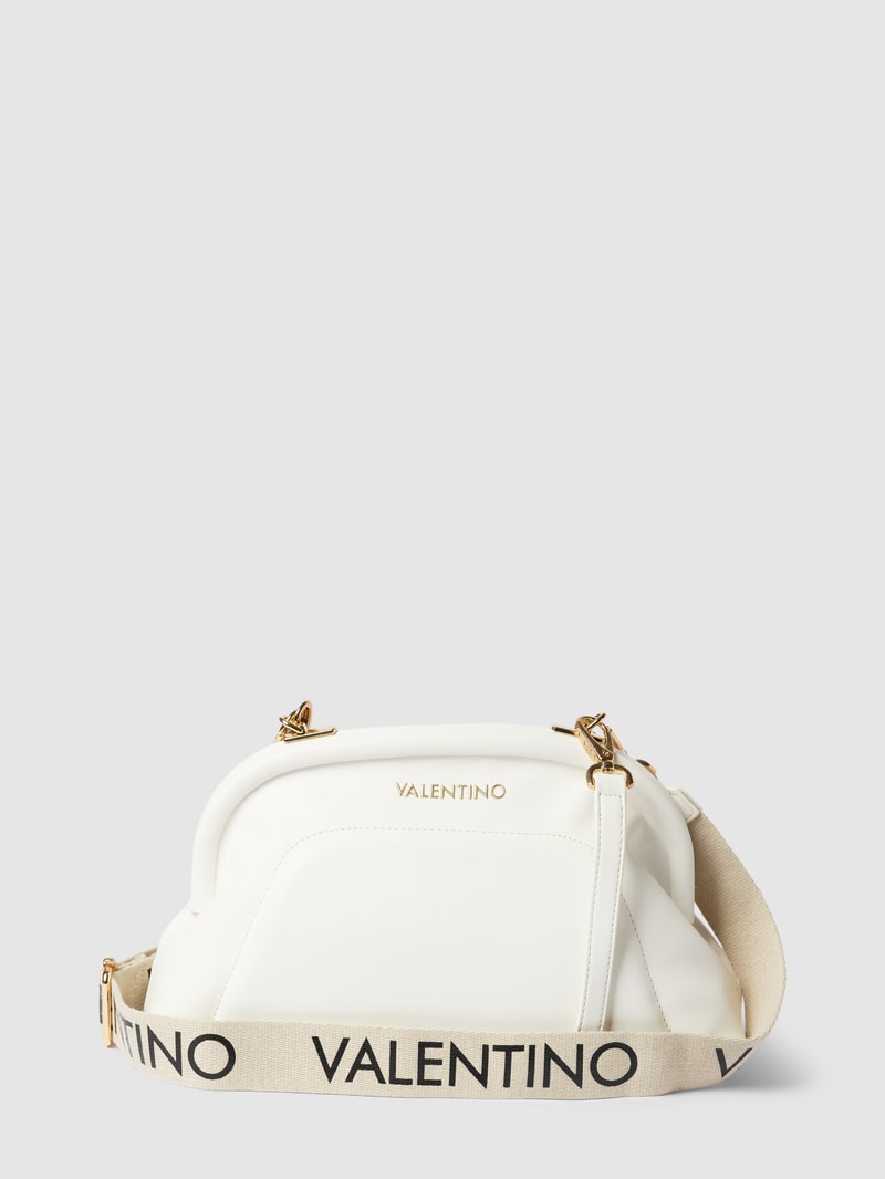 Handtasche mit Label-Detail Modell 'BIKINI' in ecru