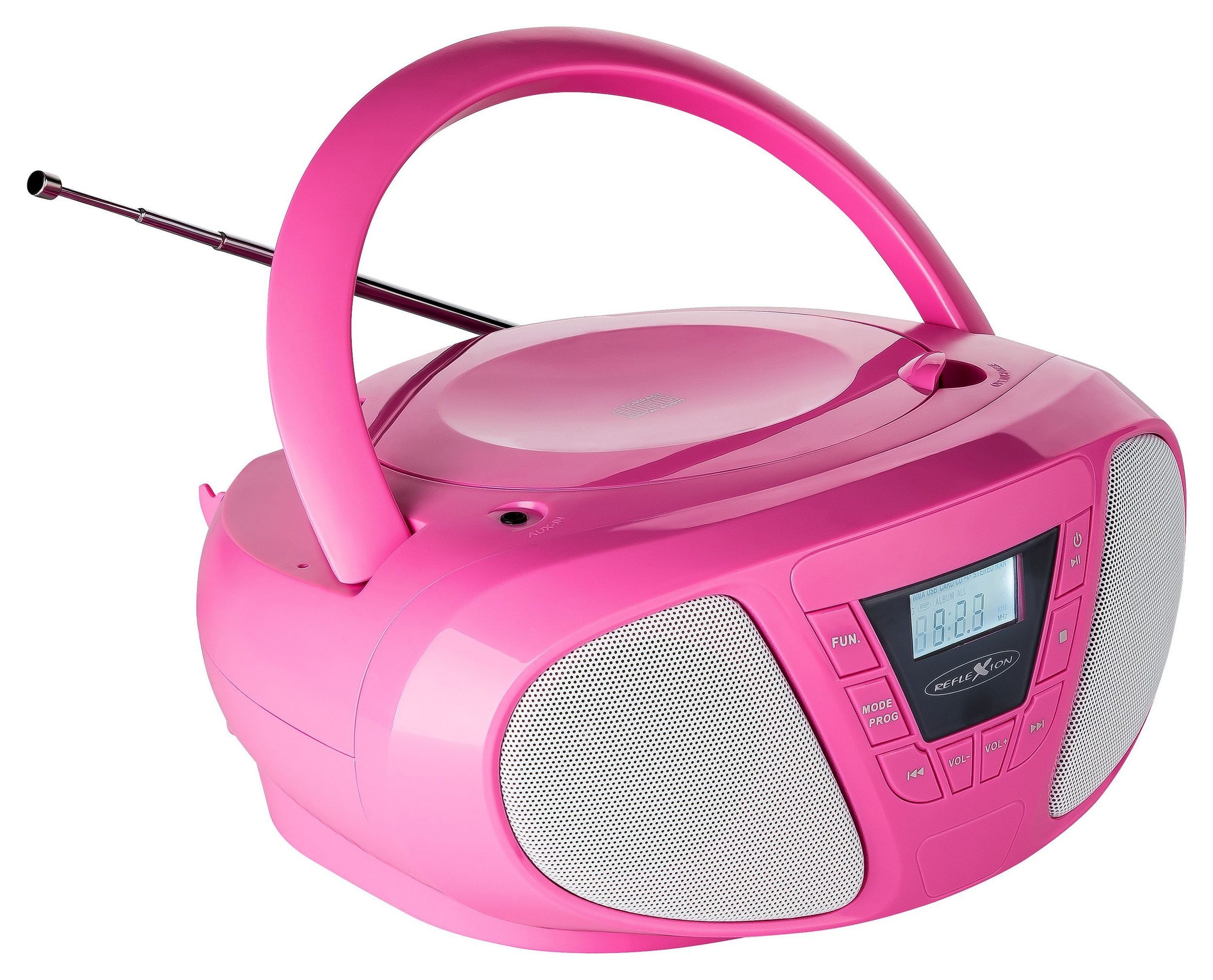 Reflexion CDR614 Boombox (UKW PLL Stereo Radio, CD-Player mit Radio, 16,00 W, Programmier-Funktion (CD: 20 Tracks)