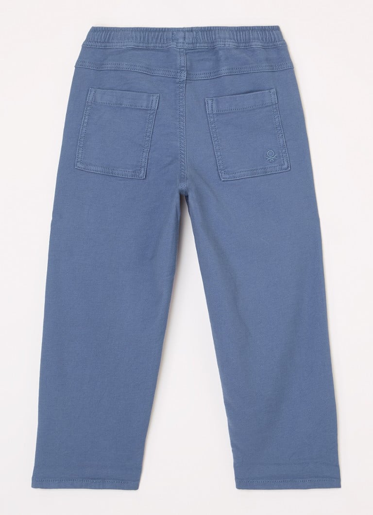 Pantaloni cargo Benetton, drepți, cu un strop de lyocell.