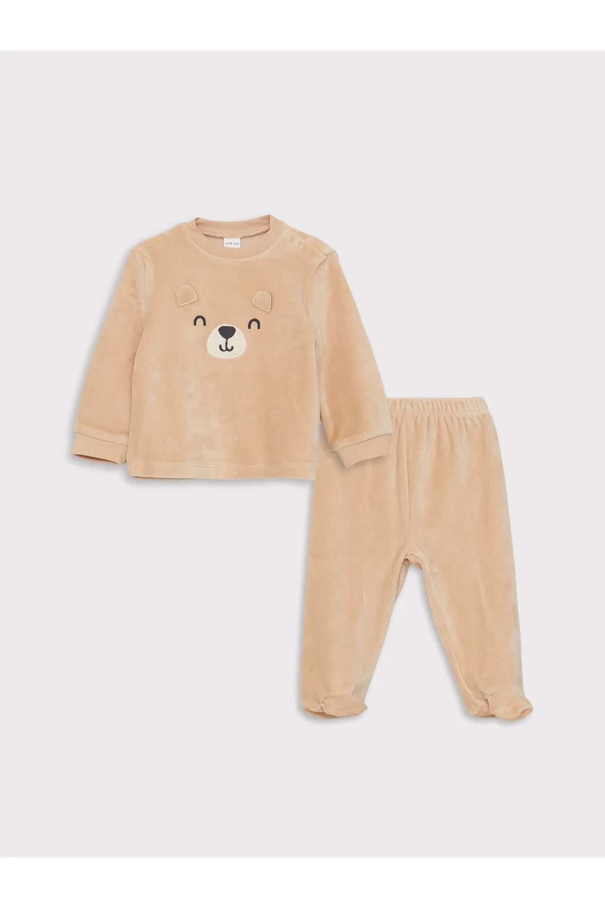 LC Waikiki  2-teiliges Set aus langärmligem Sweatshirt und Hose für Babys mit Rundhalsausschnitt