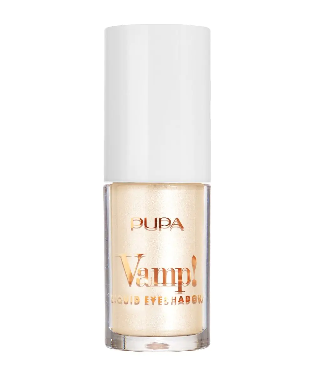 „Pupa Shine Bright Vamp!“ skysti akių šešėliai, 015 „Sunrise Gold“