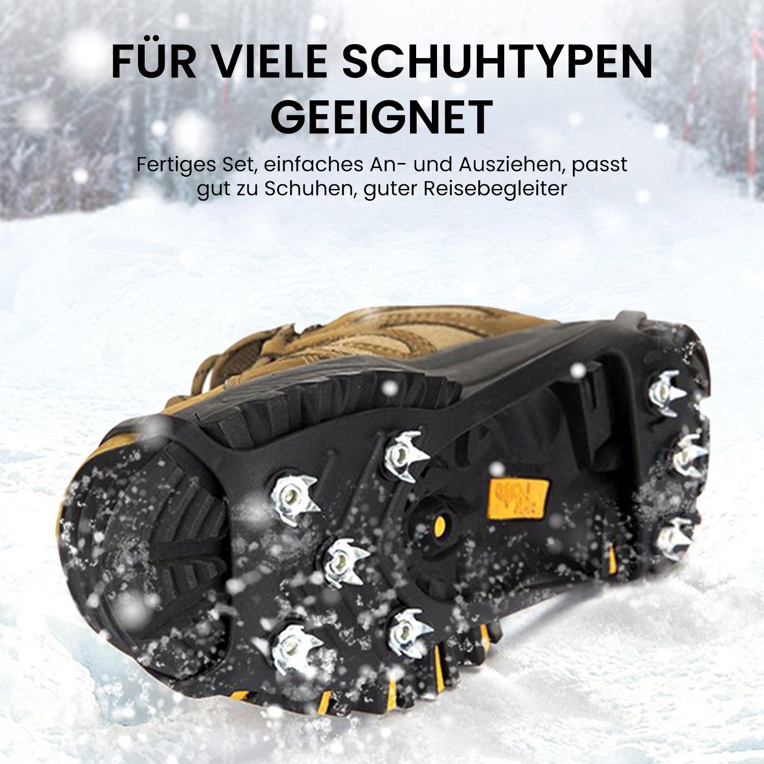 Daisred Steigeisen 2 Paar Schuhspikes für Schuhe Wanderschuhe