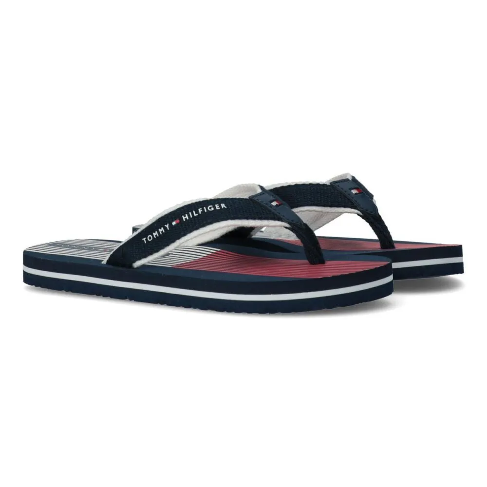 Tommy Hilfiger Flag Print Flip Flop T3B0-30984-0058800 / blau