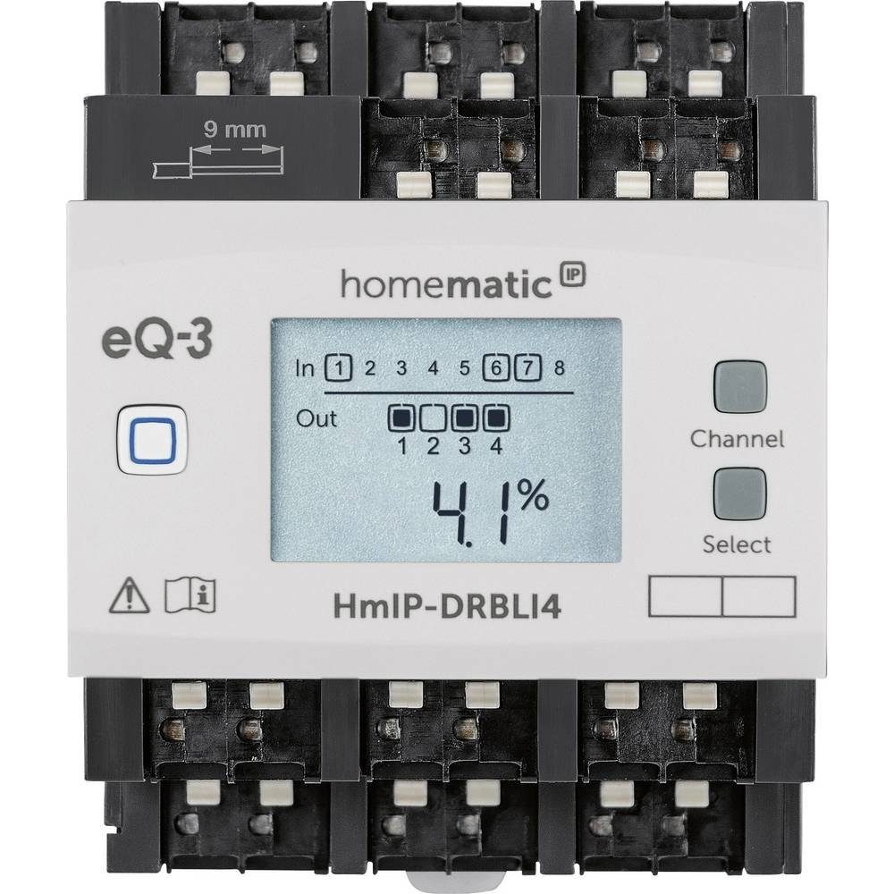 Homematic IP Jalousieaktor für Hutschienenmontage - 4-fach Smart-Home-Steuerelement