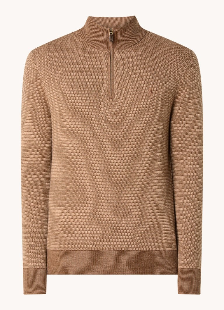 Ralph Lauren Chunky knit wool sweater with half zip