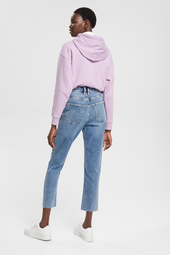 High Rise Jeans mit verkürztem Bein