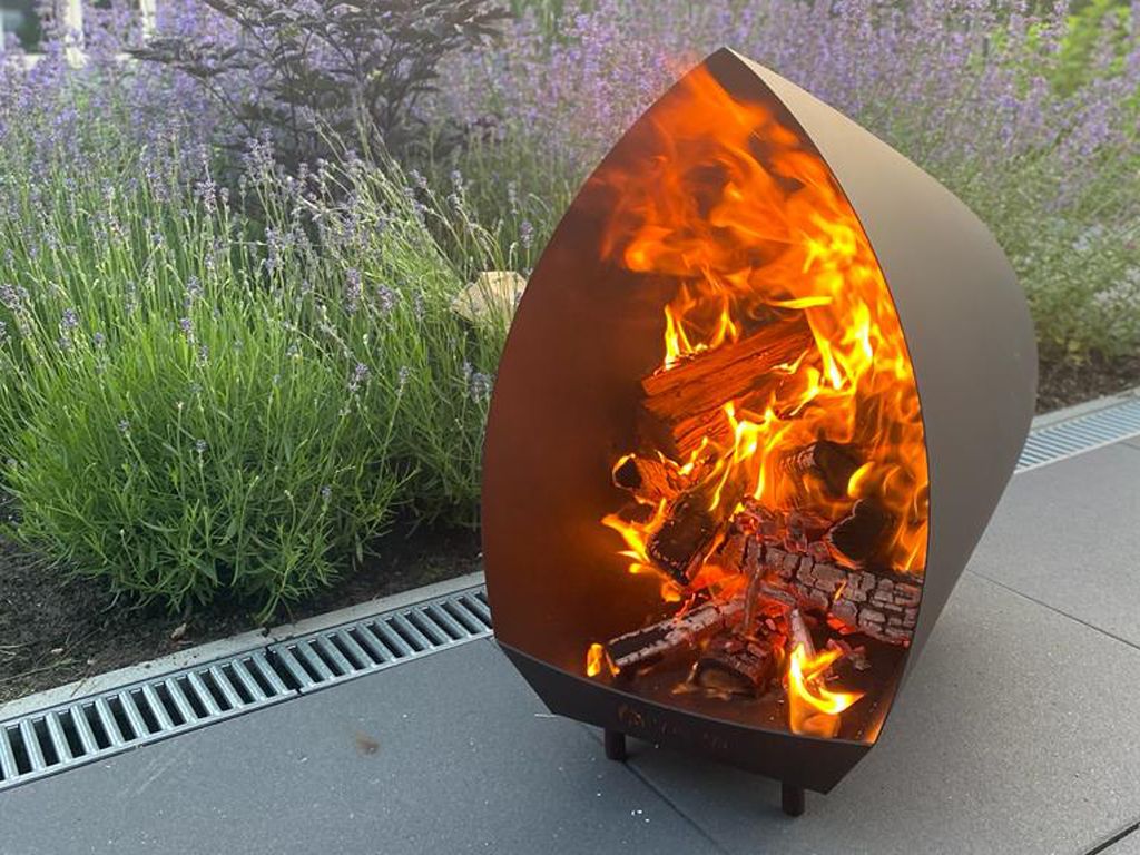 Magma Rostfrei-Zwarz Garten Kamin set