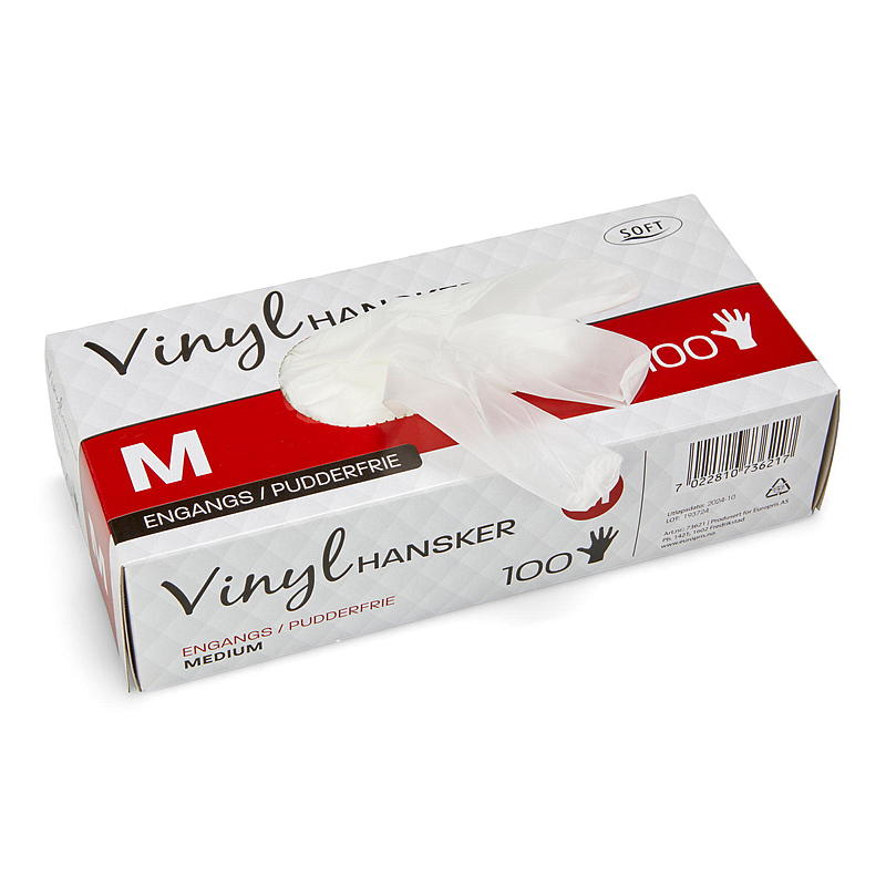 Soft Engangshansker M 100-pk, vinyl
