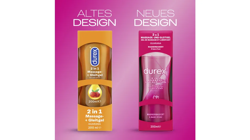 Durex Massage- & Gleitgel 2in1 Guarana 200 ml