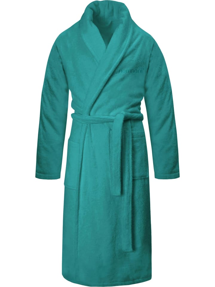 normani Damen Premium Bademantel Basic in Petrol günstig kaufen