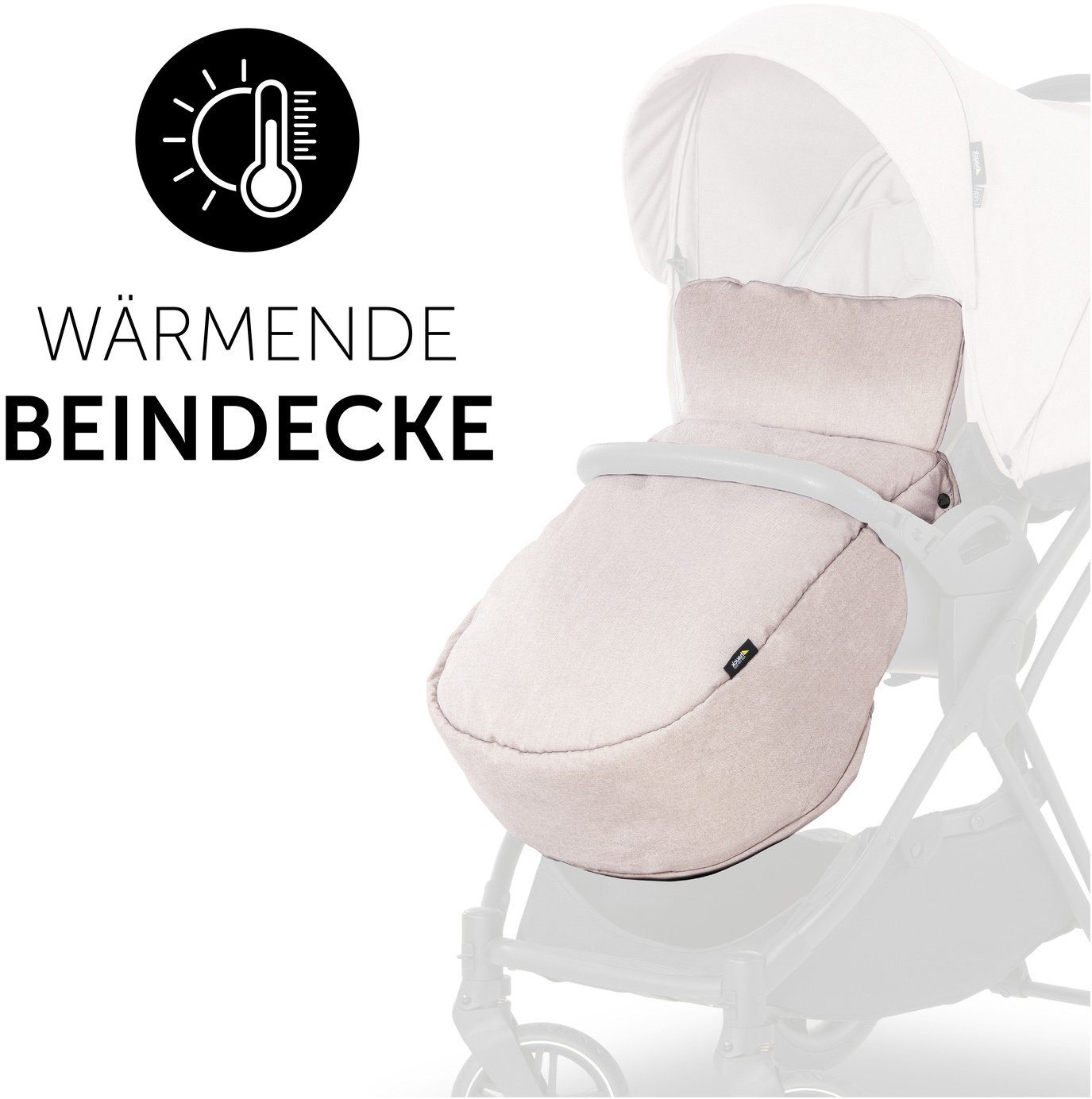 Hauck Kombi-Kinderwagen Vision X, black/beige, (3-tlg), mit Babywanne und Sportwagenaufsatz