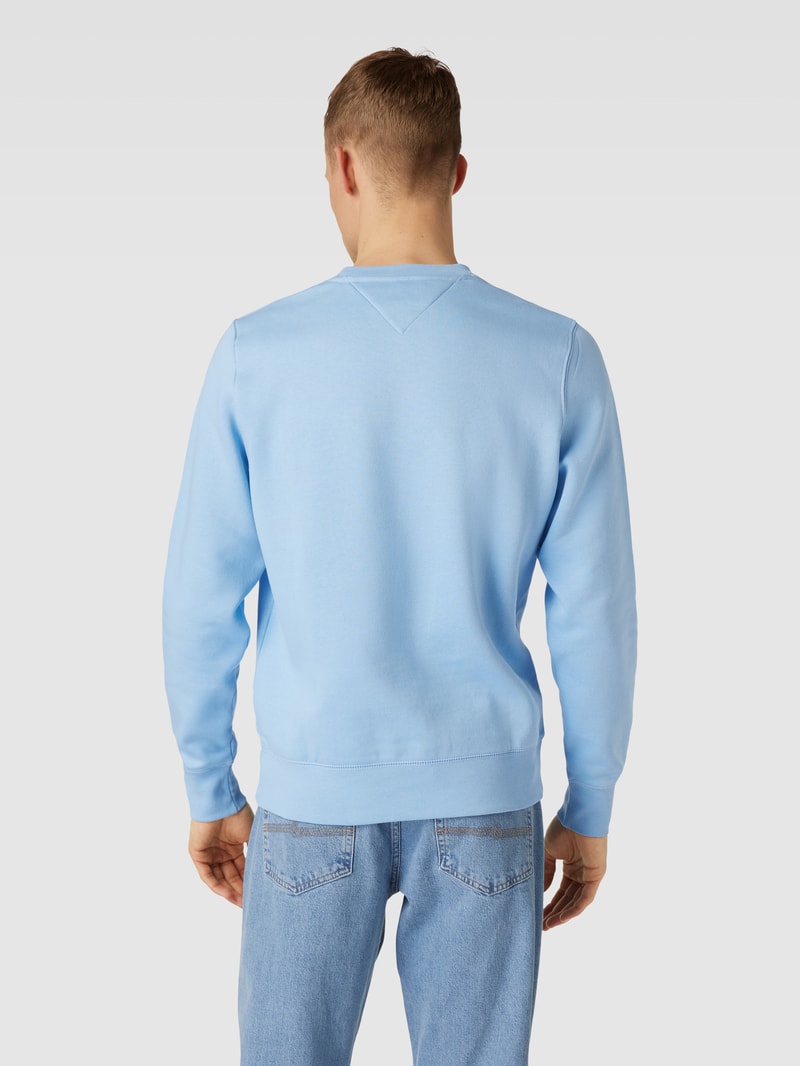 Sweatshirt mit Label-Stitching Modell 'TOMMY LOGO SWEAT' in himmelblau