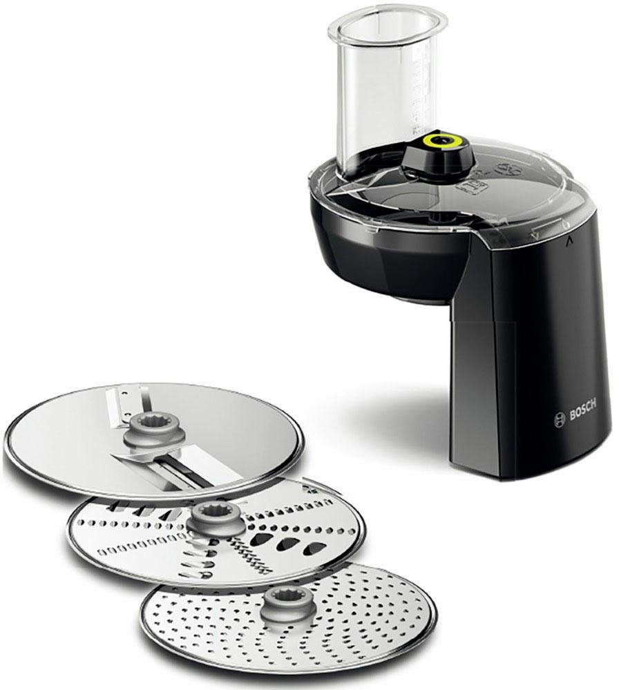 BOSCH Küchenmaschine OptiMUM MUM9D33S11, 1300 W, 5,5 l Schüssel, Knethaken, Schlag-, Silikonbesen, Durchlaufschnitzler, 3 Scheiben