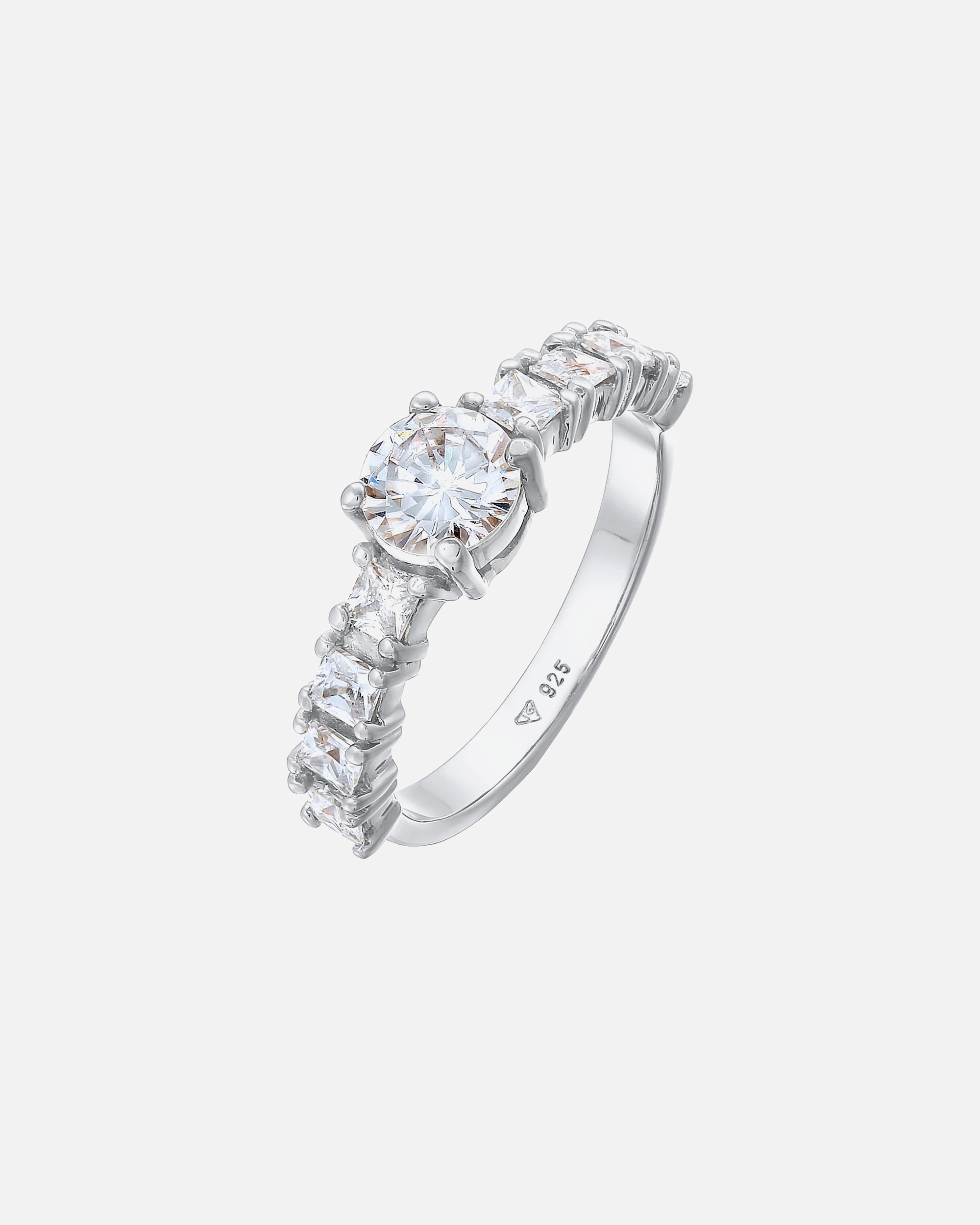 Elegante anello di fidanzamento da donna Elli con cristallo di zircone cubico in argento sterling 925