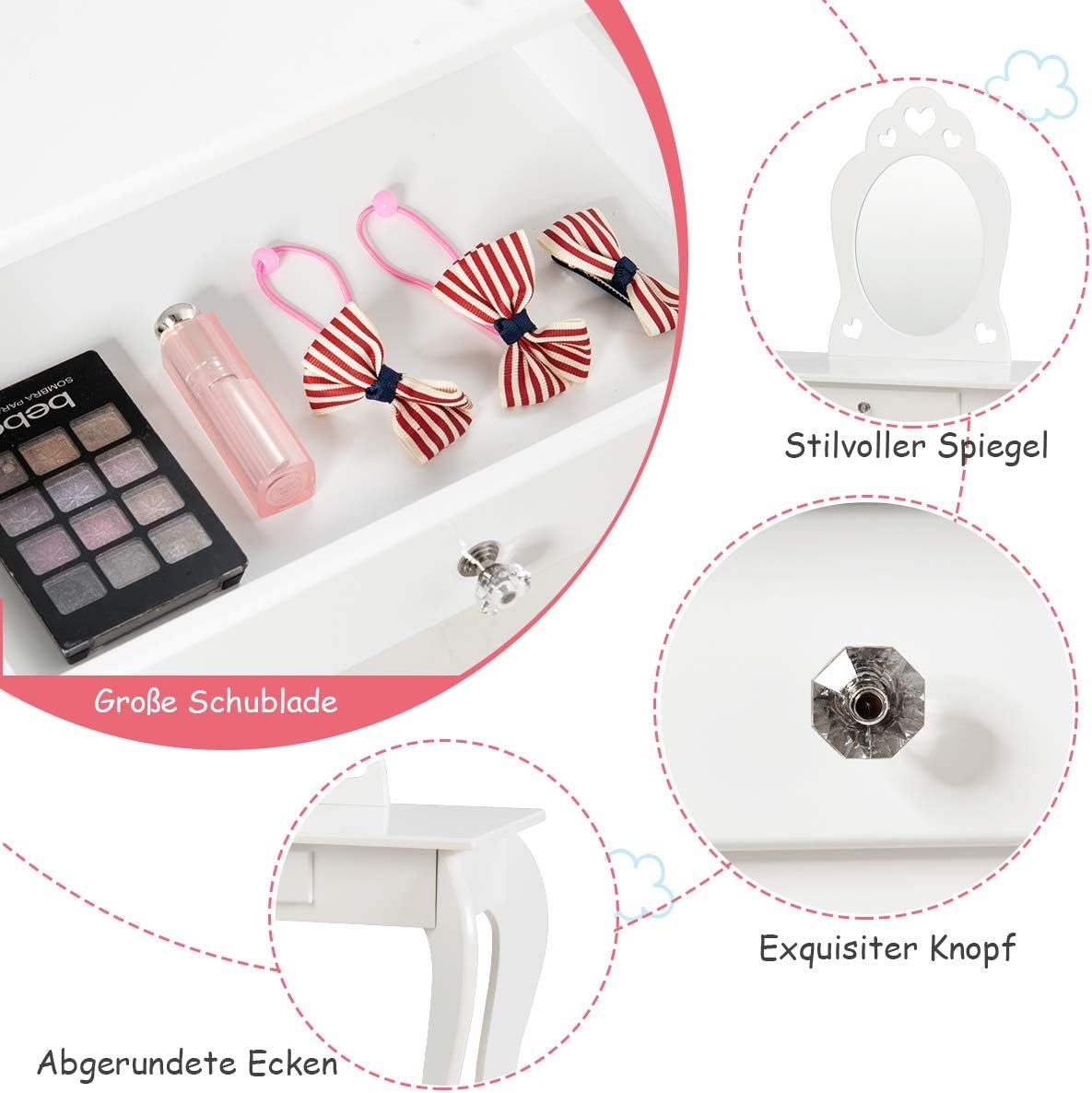 Costway COSTWAY Kinder Schminktisch