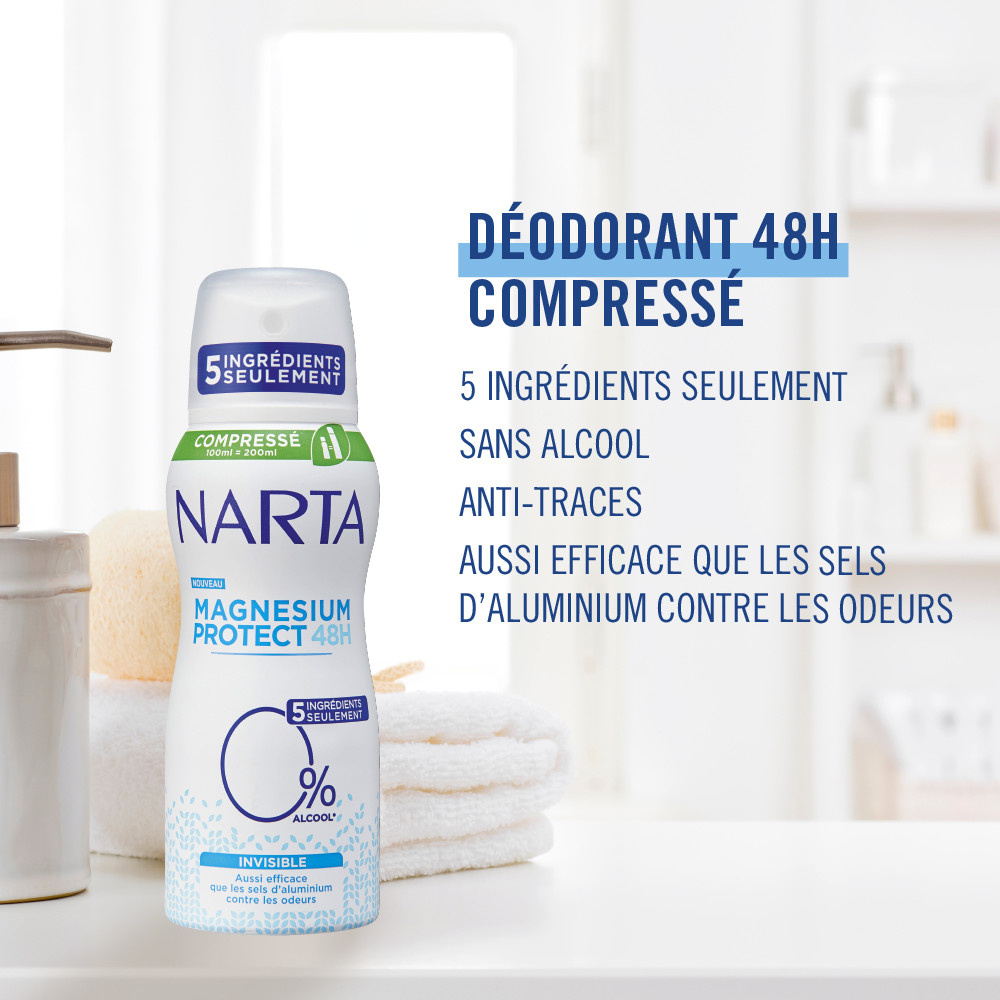 NARTA Narta Magnésium Protect 48h Déodorant Compressé Invisible