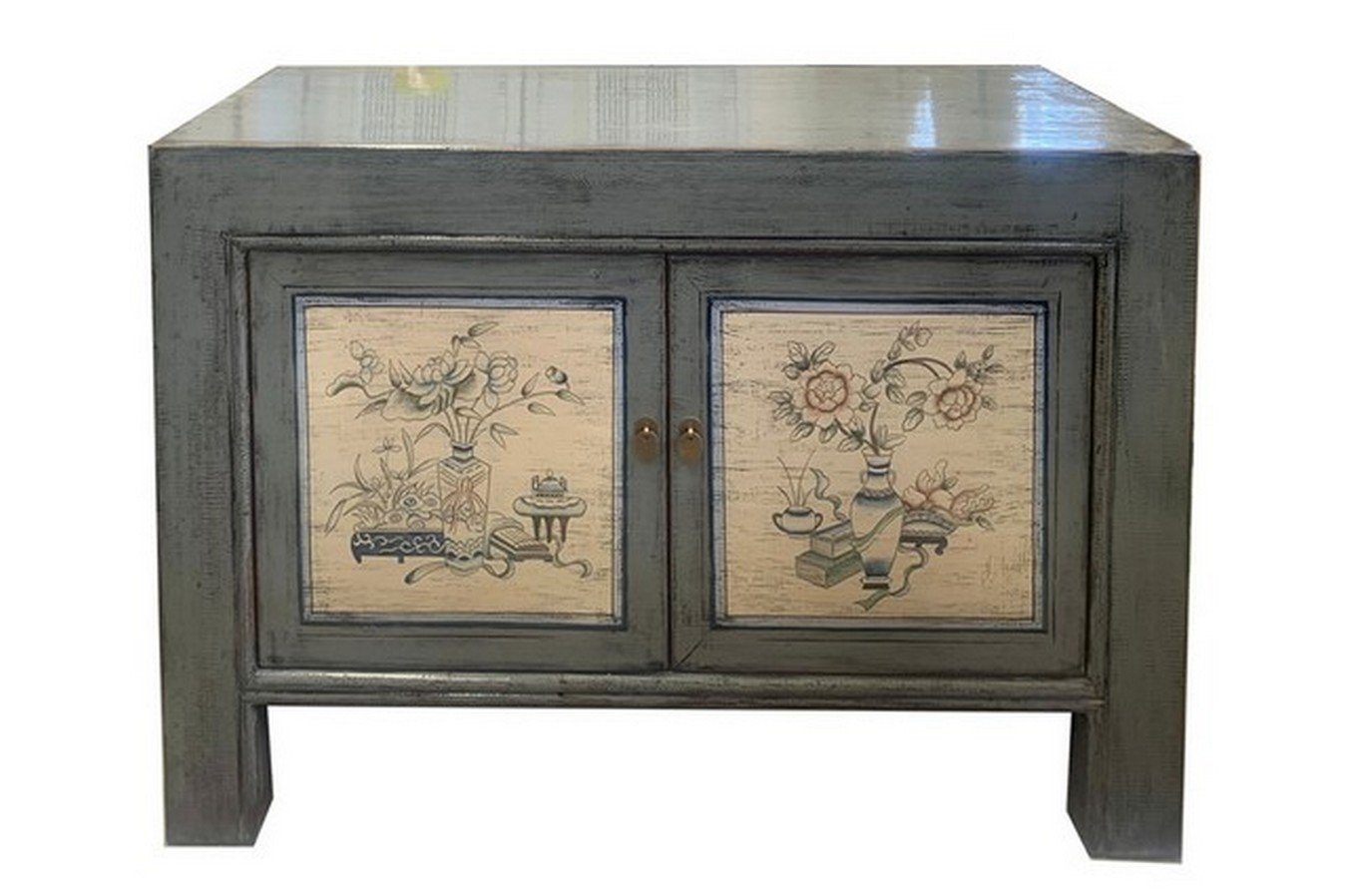 daslagerhaus living Bauernschrank Sideboard Shanxi grau flower 135cm