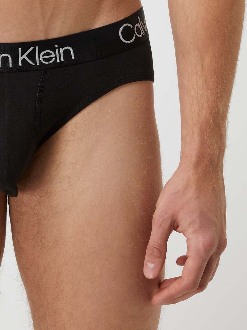 Slips mit elastischem Logo-Bund im 3er-Pack in schwarz