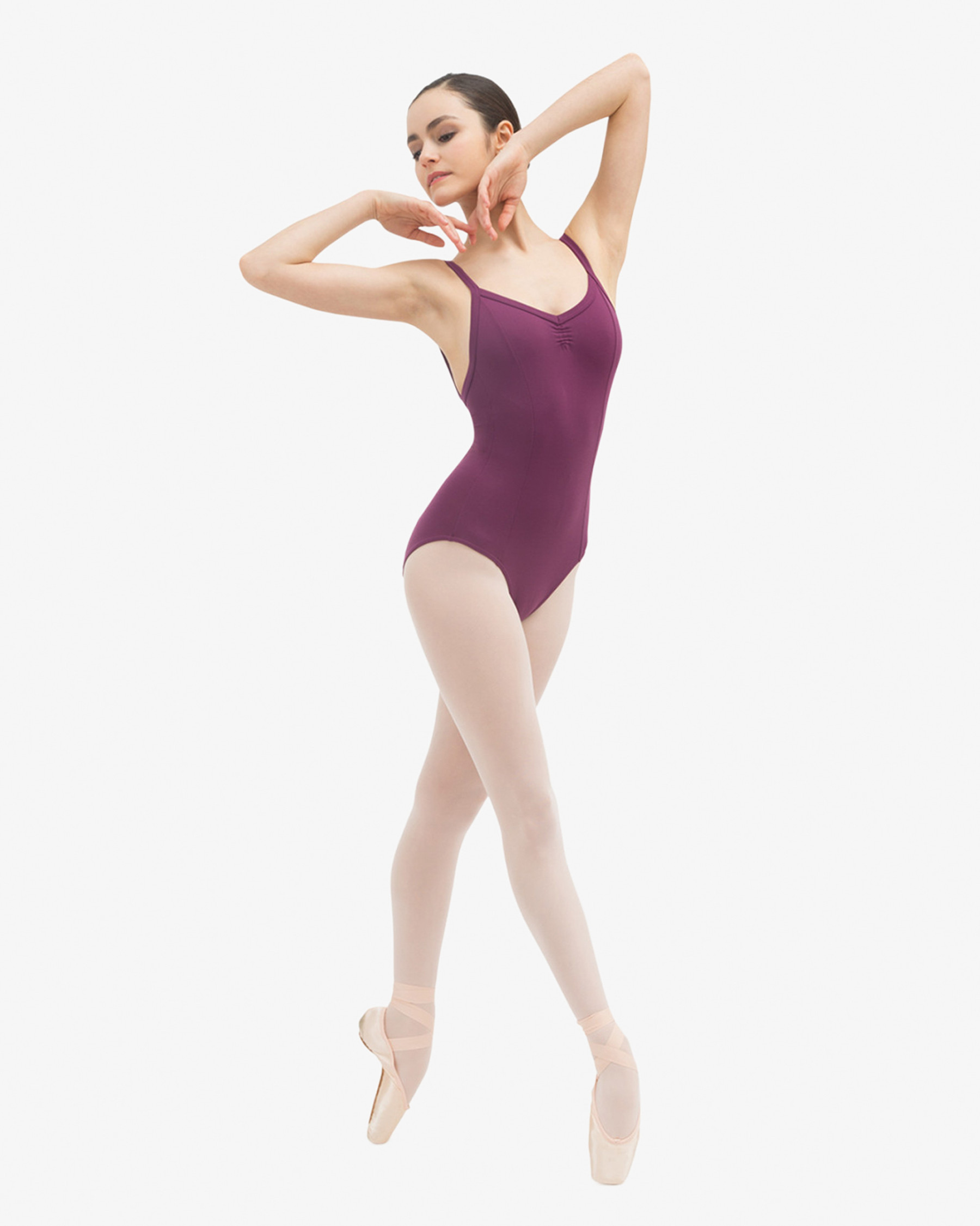 Gathered front leotard