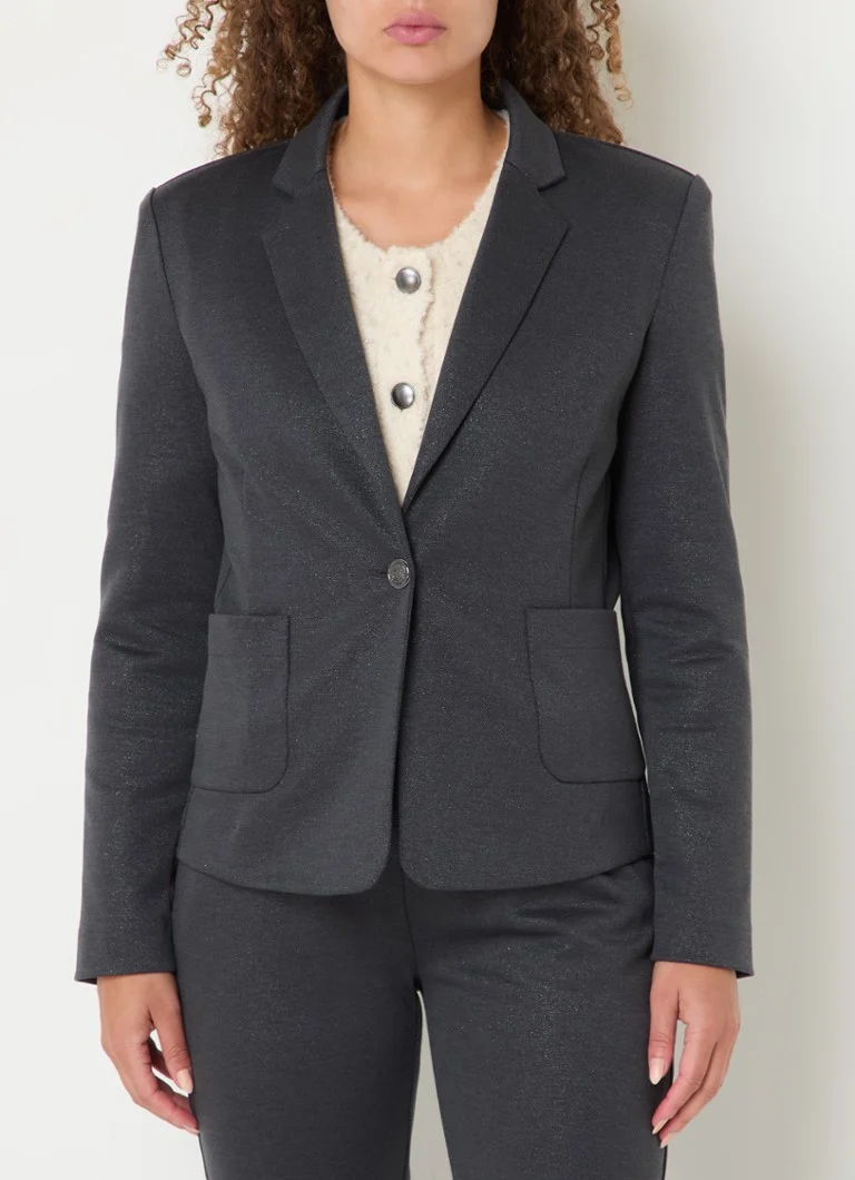Expresso Blazer with lurex and patch pockets