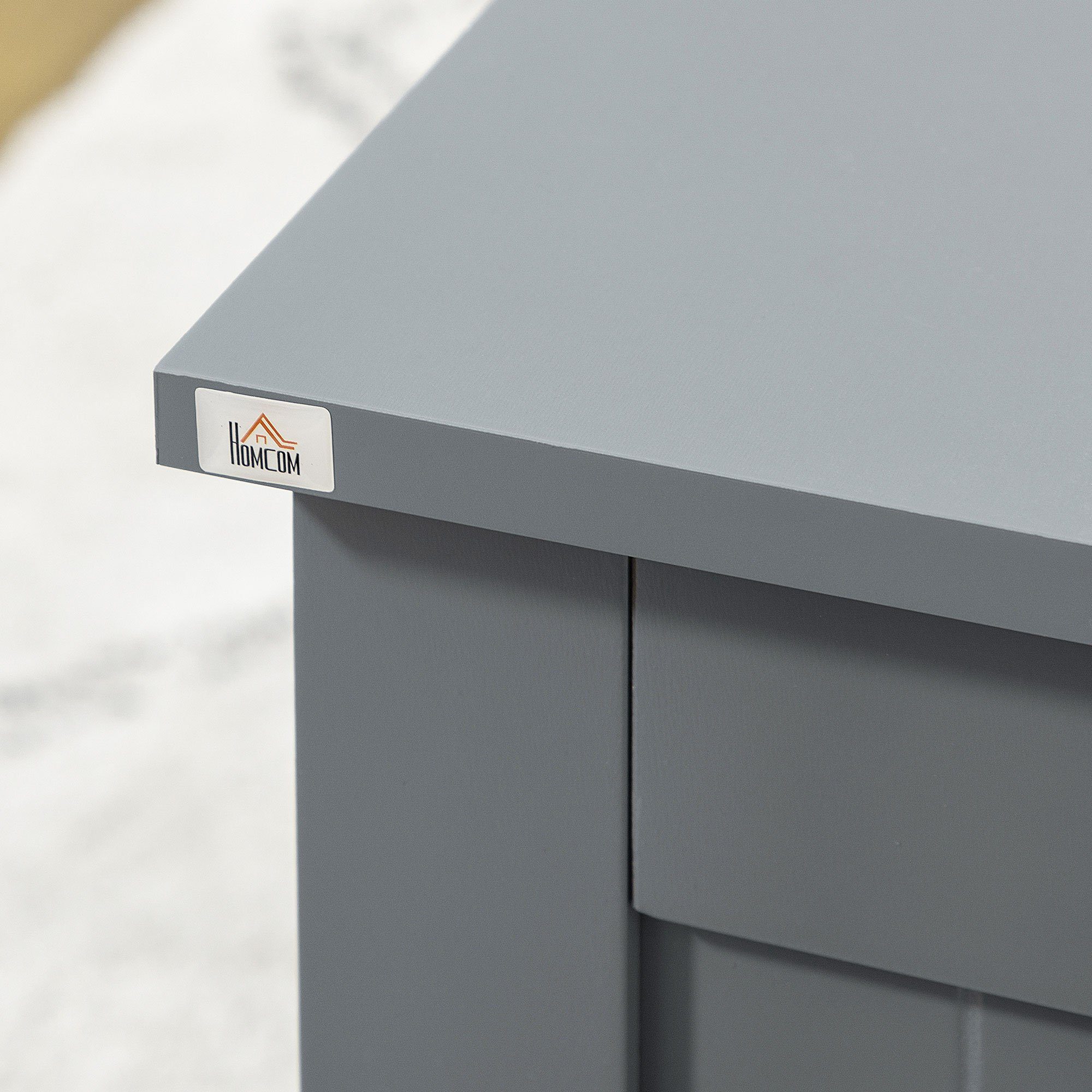 HOMCOM Truhe (Set, 1 St., Aufbewahrungsbox), Auflagenbox mit Griff, Gerätetruhe mit Deckel
