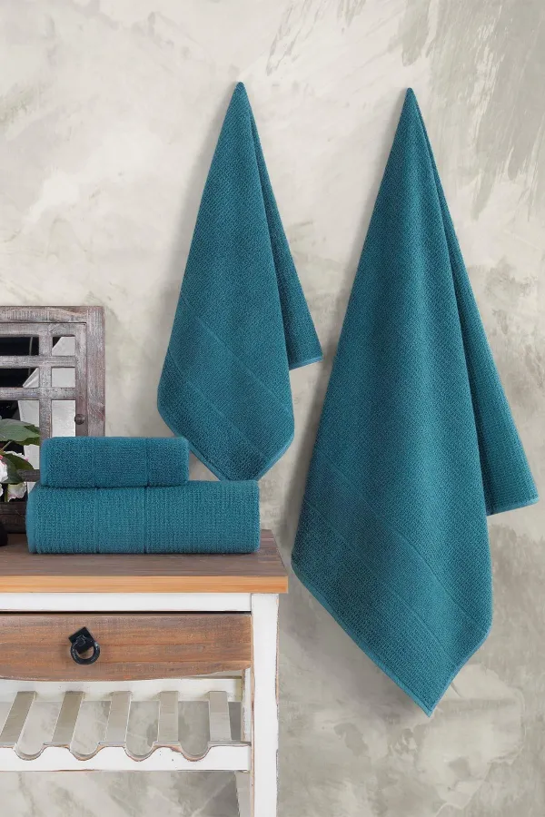Zeynep Tekstil  Lizenzgebühren | 50 x 90–70 x 140 cm, 4-teiliges Badetuch-Set, Handtuch-Set aus 100 % Baumwolle