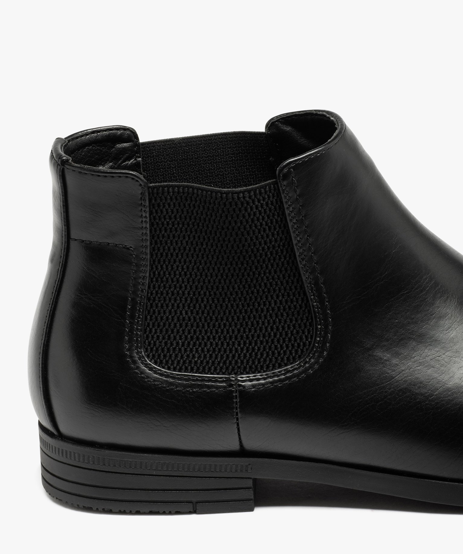 Chelsea boots avec élastiques texturés homme noir | GEMO