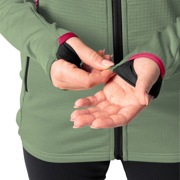 MONVISO HOODED GRID FLEECE JACKET Damen - Fleecejacke