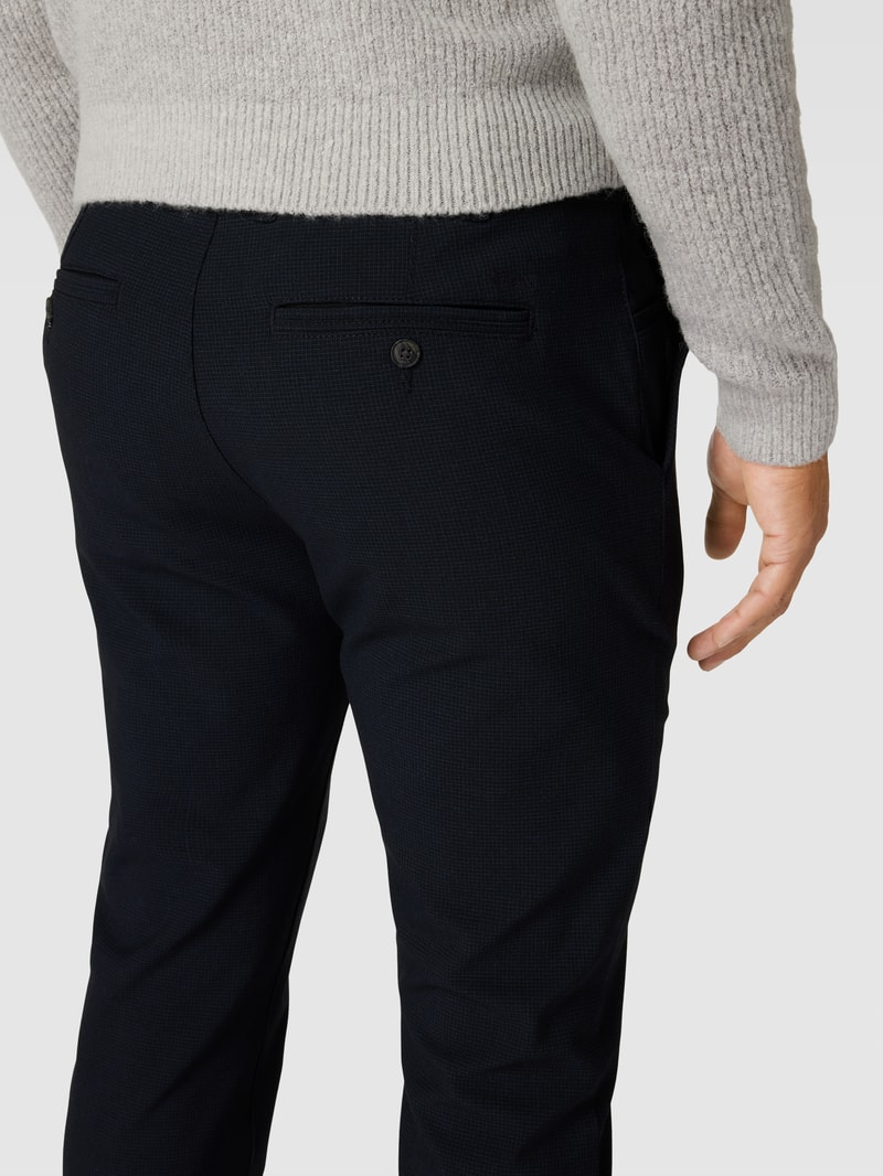 Stoffhose mit französischen Eingrifftaschen in marineblau