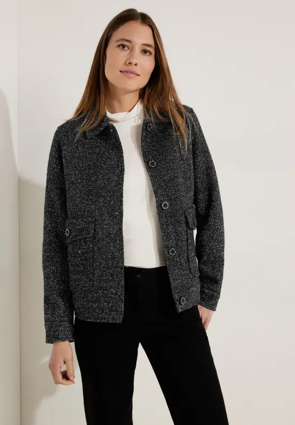 CECIL Indoorjacke in Salt & Pepper