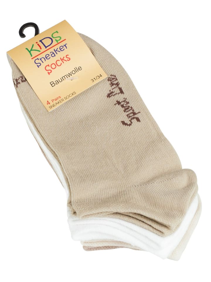 Yenita® Kinder Sneaker Socken 8 Paar in Beigetöne günstig kaufen