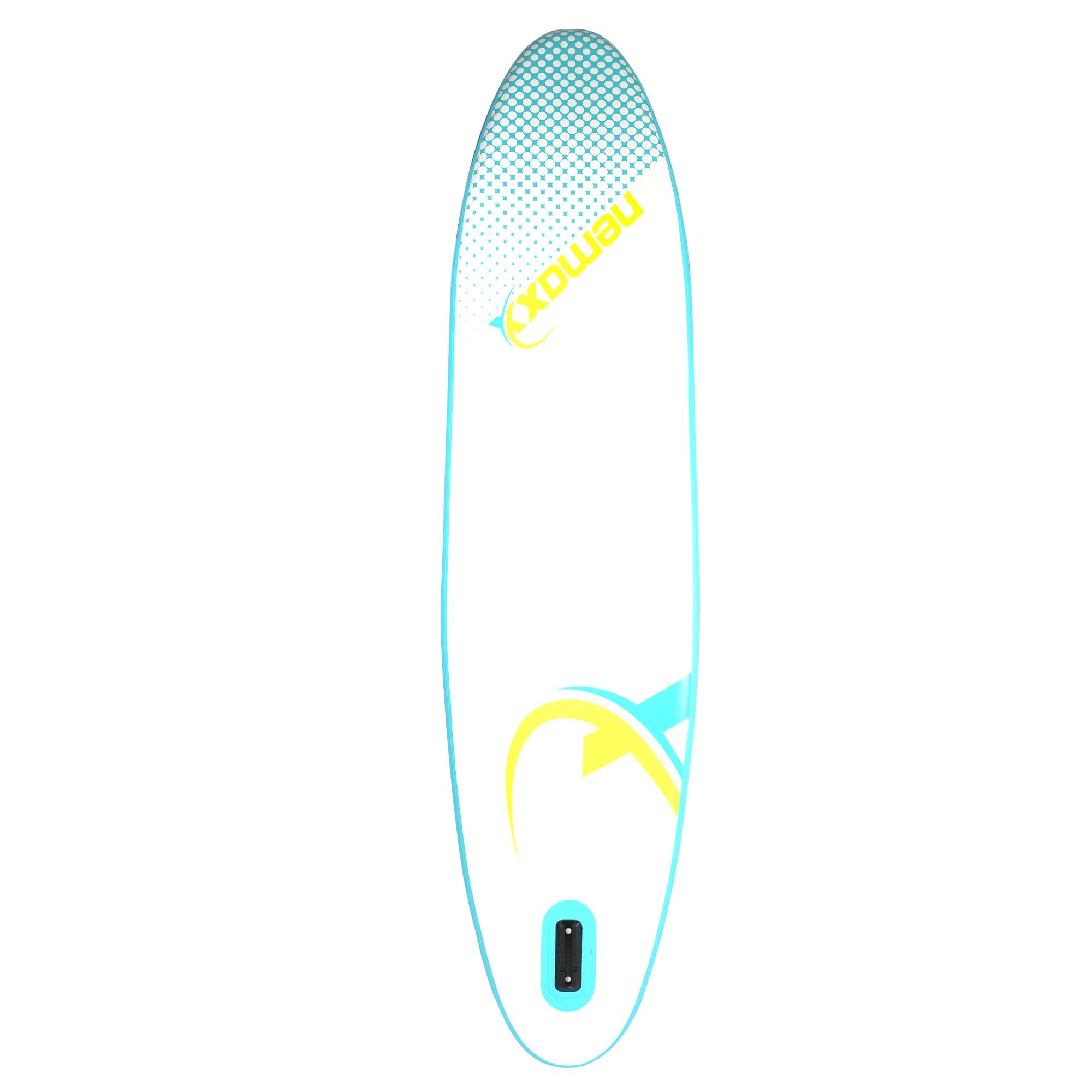 NEMAXX Inflatable SUP-Board, Nemaxx PB320 Stand up Paddle Board 320x78x15cm, türkis/gelb - Surfbrett, Surf-Board - aufblasbar & leicht zu transportieren - inkl. Tasche, Paddel