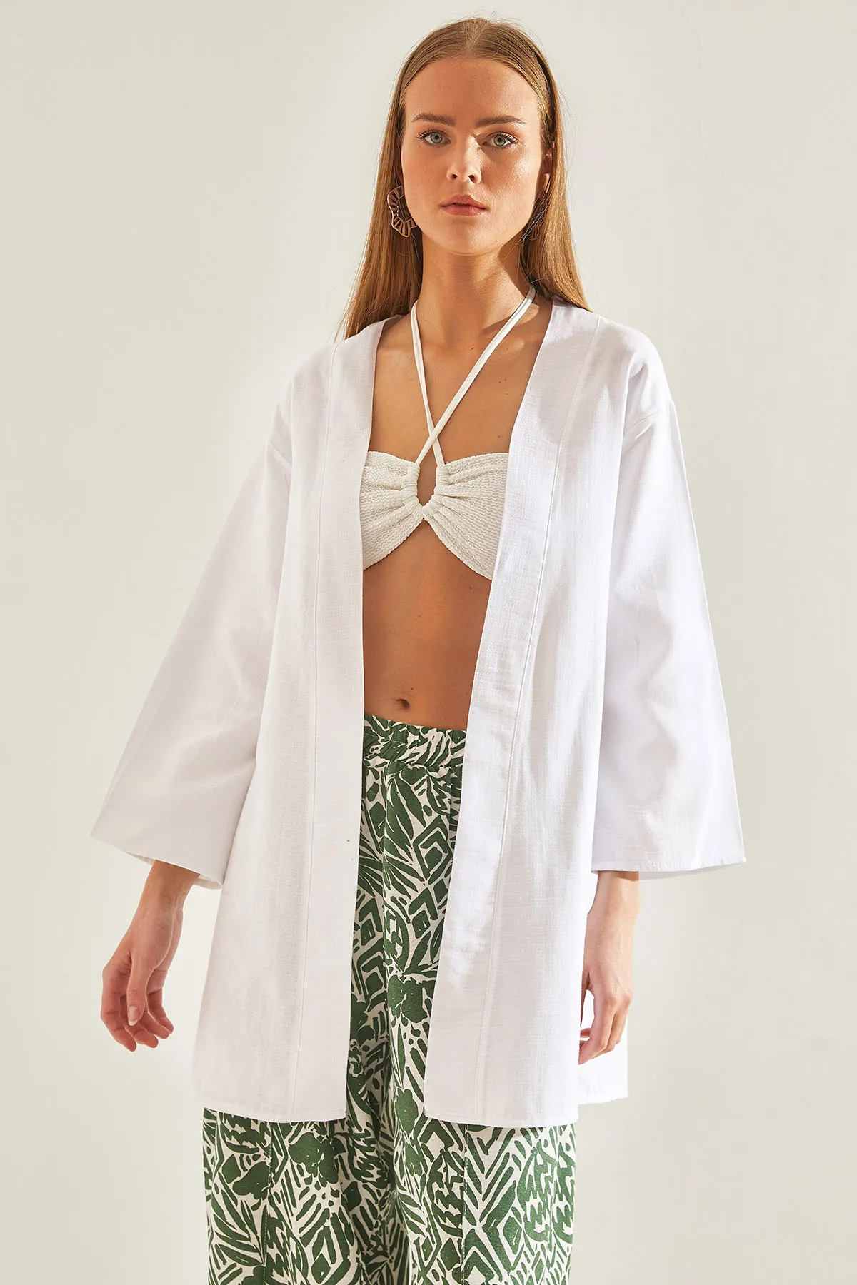 Bianco Lucci  Kimono & Kaftan - Weiß - Regular Fit