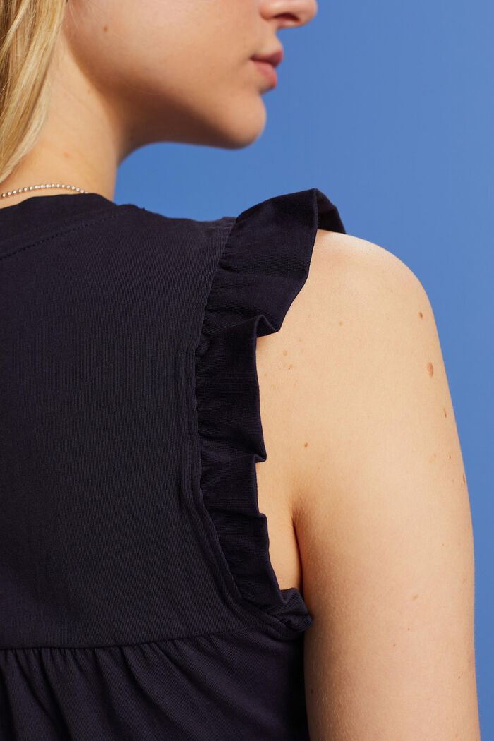 Gemustertes Jersey-Midikleid, 100 % Baumwolle