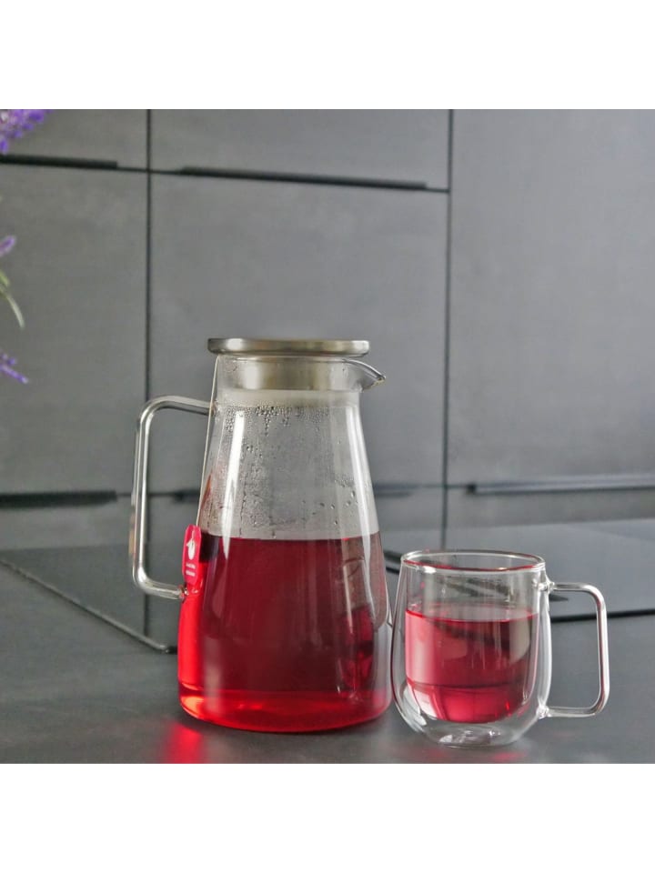 Intirilife Karaffe mit Deckel in TRANSPARENT günstig kaufen 1,8 L