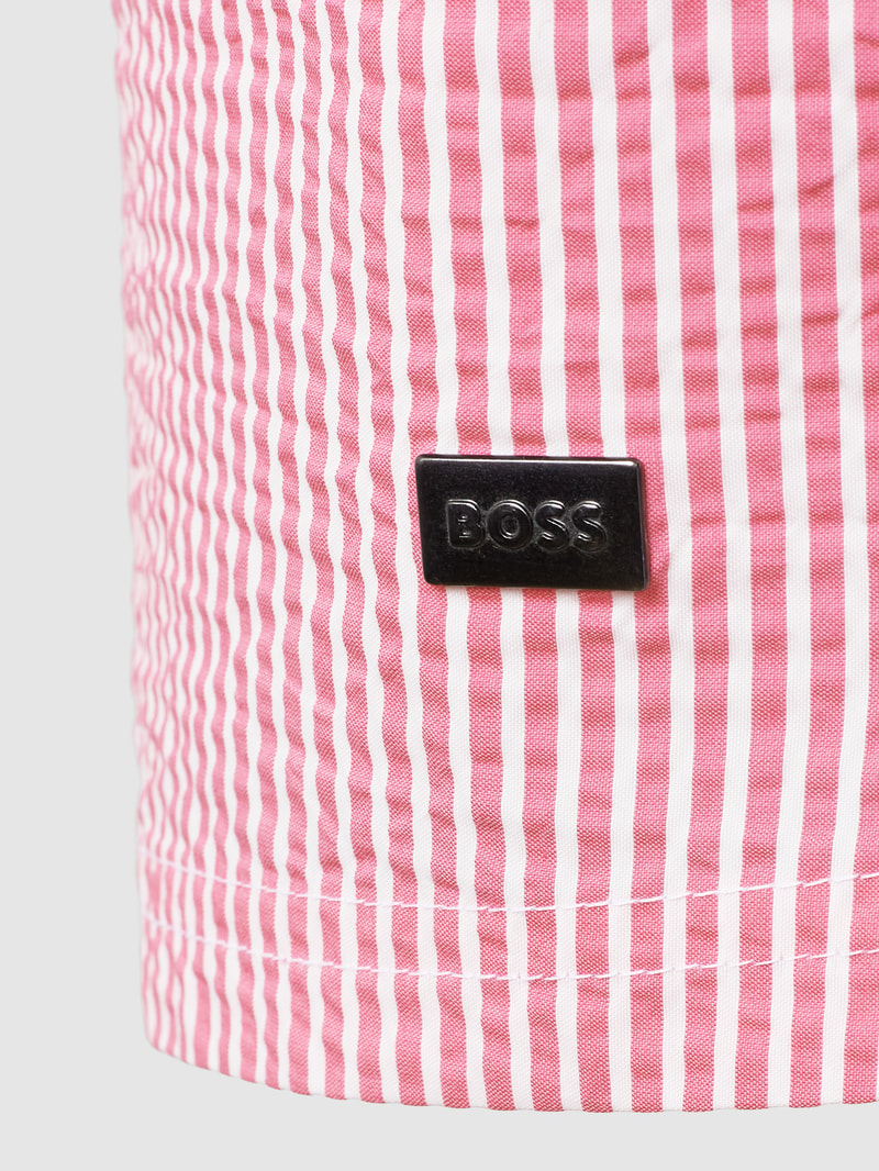 Badehose mit Streifenmuster Modell 'Velvetfish' in pink